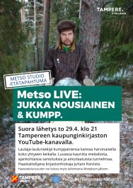 Jukka Nousiainen & Kumpp. esiintyvät Tampereen pääkirjasto Metsossa 29.4.2021.