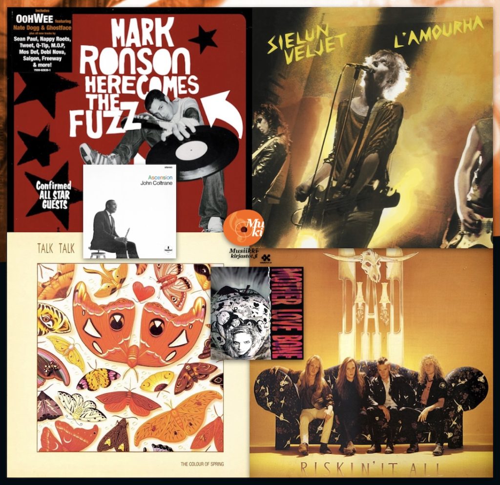 Kuusi uusinta Levyhyllyissä 26.2.2026 •
Sielun Veljet Osa 1 •• Mark Ronson •• Talk Talk ja Mark Hollis •• D-A-D •• Mother Love Bone •• John Coltrane & Impulse! Osa 3