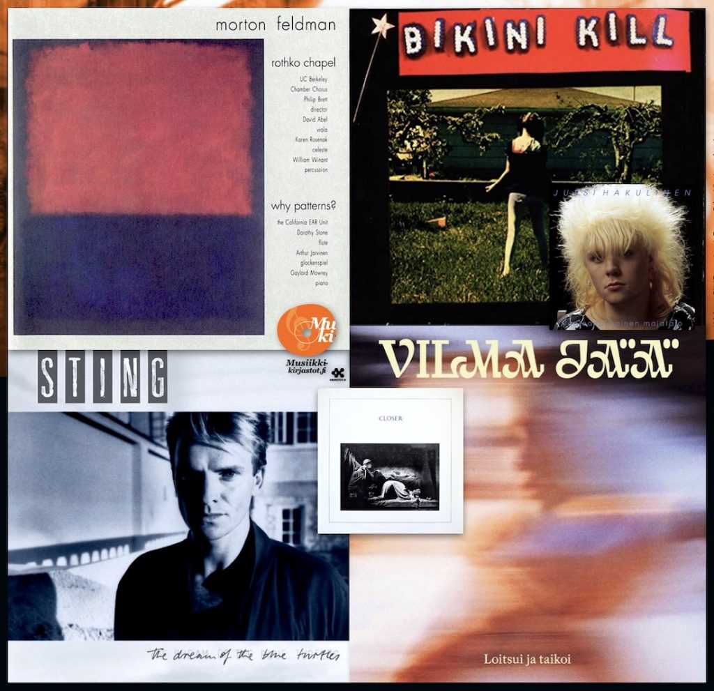 Kuusi uusinta Levyhyllyissä 29.9.2026 •
Morton Feldman, osa 1 •• riot grrrl • Sting • Vilma Jää • Jussi Hakulinen • Joy Division
