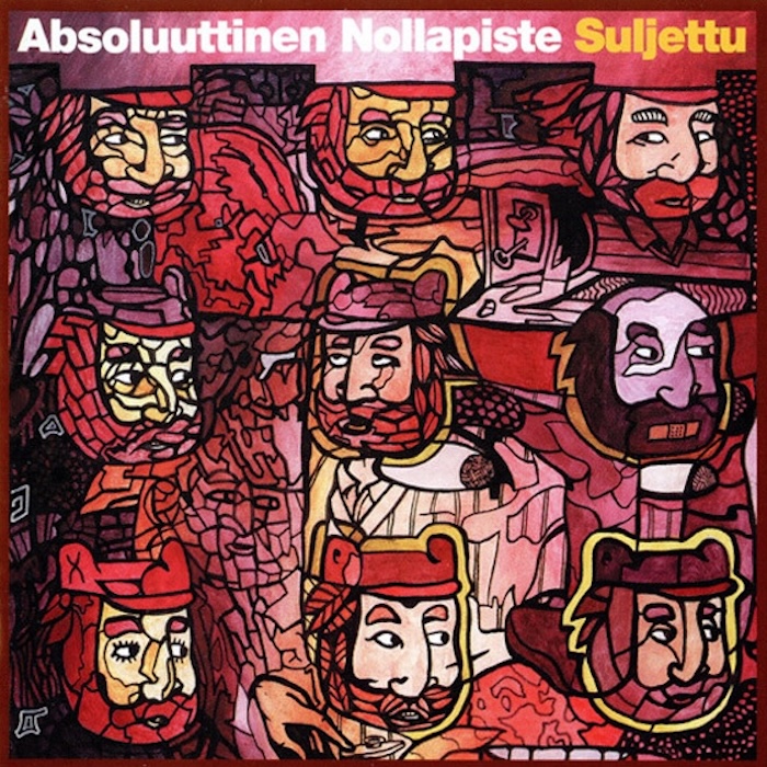 Absoluuttinen Nollapiste: Suljettu • CD (Johanna Kustannus 1999) • 2LP (Johanna Kustannus / J. Karppanen Oy 2012). Kansitaide: Tommi Liimatta