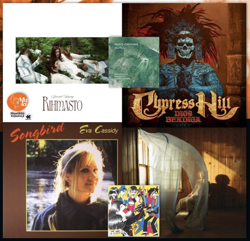 Kuusi uusinta Levyhyllyissä 16.10.2026 • Ruissalo Amping • Eva Cassidy • Beck • Cypress Hill • Litku Klemetti • Mioko Yokoyama