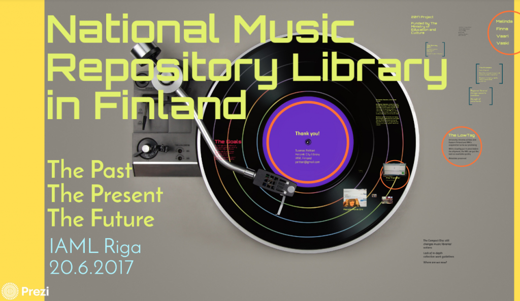 National Music Repository Library – The Past, The Present, The Future | IAML Riga 2017.