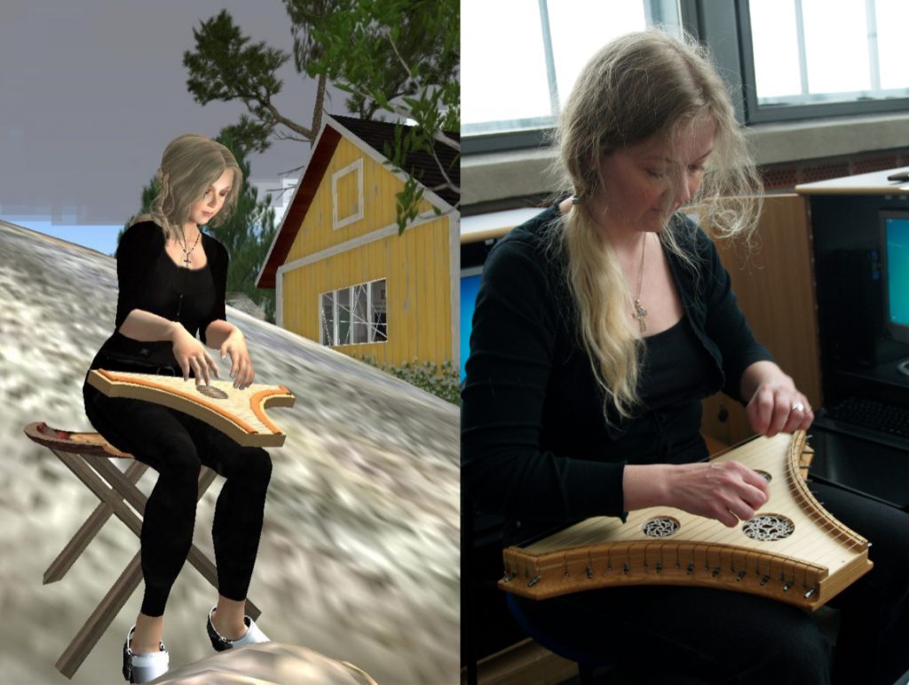 Anneliina Koskinen esiintyi kirjastossa ja Second Lifessa vuonna 2011. Kuvat: Suvi Pukero