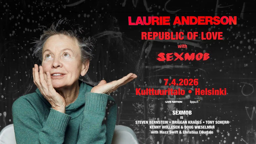 Laurie Anderson, Kulttuuritalo 7.4.2026, tapahtumajuliste