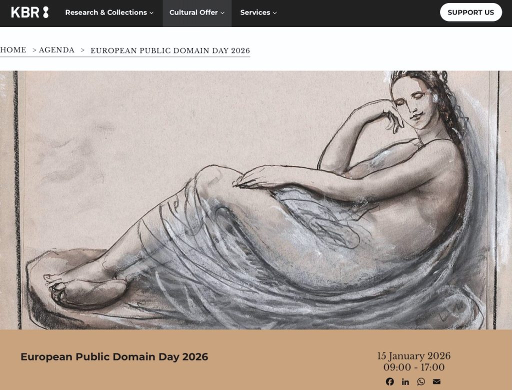 Belgian kansalliskirjasto: European Public Domain Day 2026.