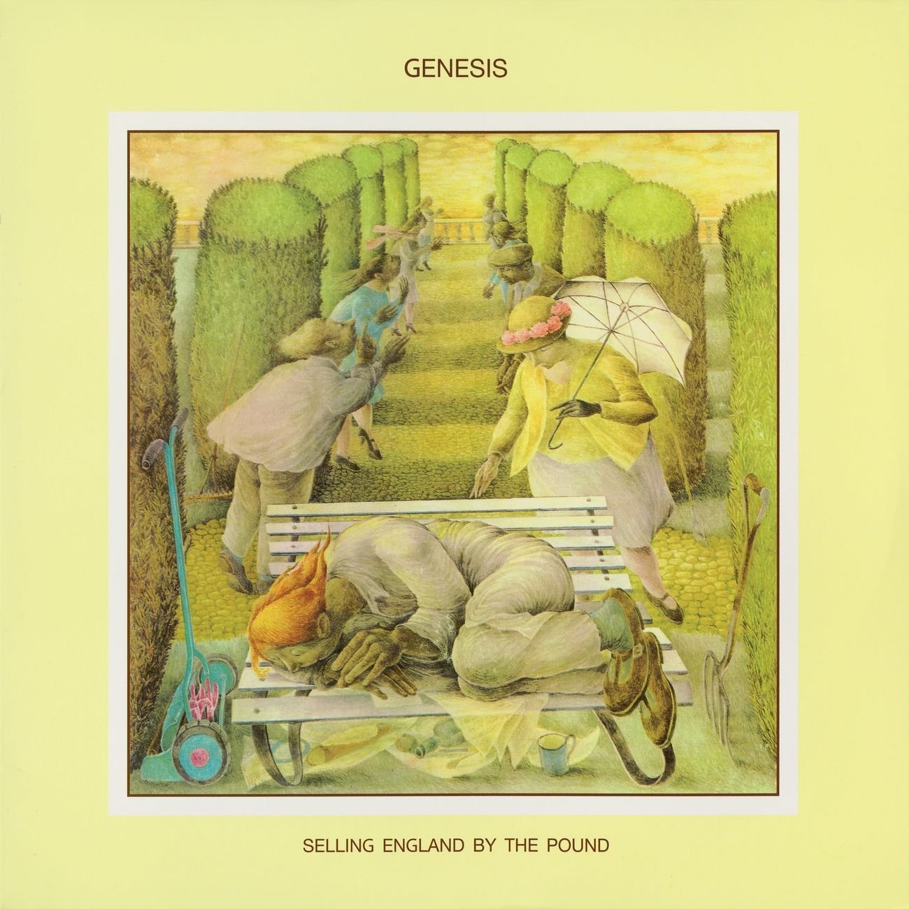 Genesis: Selling England By The Pound (Charisma 1973). Kansitaide: Betty Swanwick
