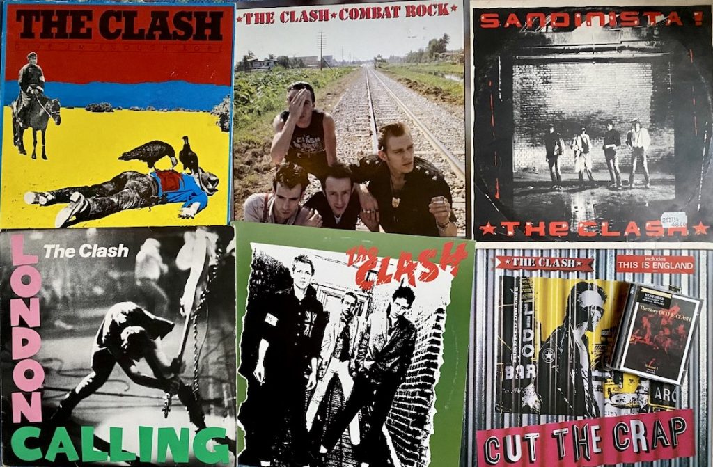 The Clashin studiolevyt 1977–1985 ja kokoelma-albumi The Story of The Clash • Volume 1. Kuva: Tuomas Pelttari