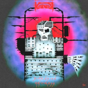Voivod: Dimension Hatröss (Noise / Maze 1988). Kansitaide: Michel "Away" Langevin
