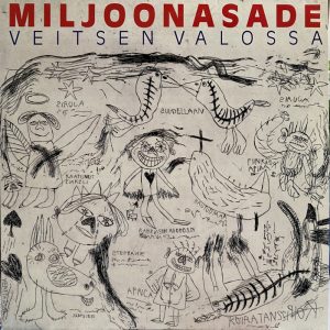 Miljoonasade: Veitsen valossa (Kräk! / Fazer Finnlevy 1989). Kansitaide: Riitta Uusitalo