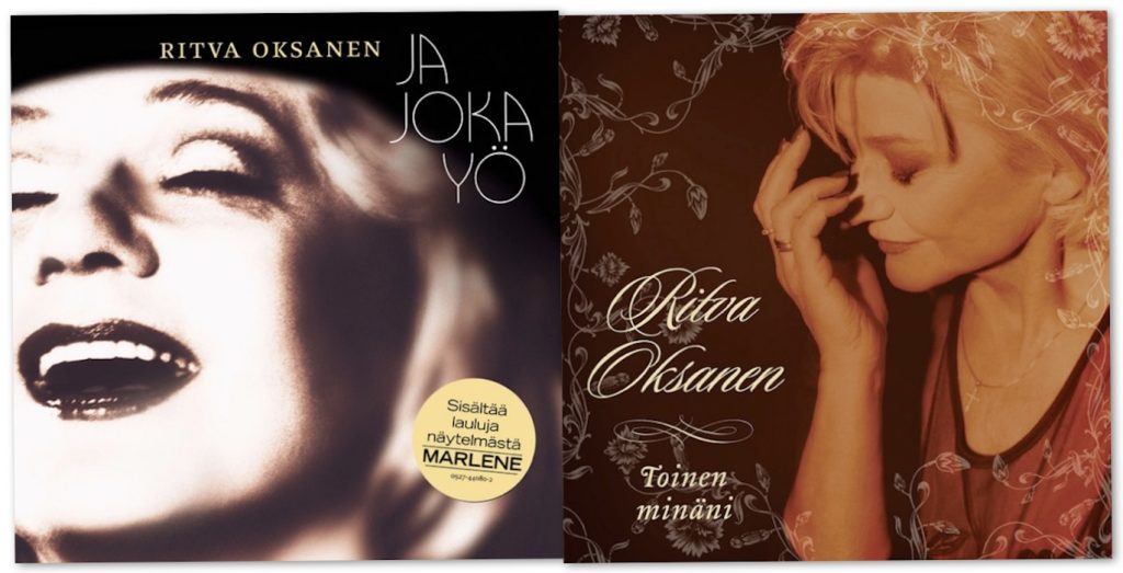Ritva Oksanen: Ja joka yö (Warner Music Finland 2002) • Toinen minäni (Oy EMI Finland Ab 2006). Banneri.