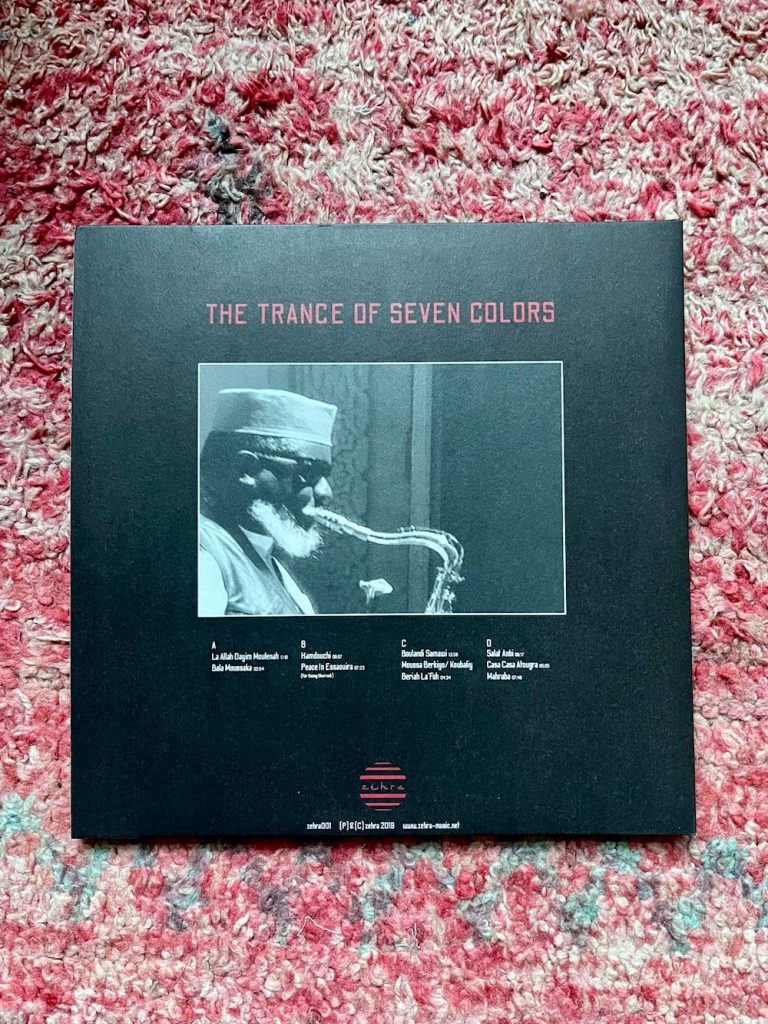 Maleen Mahmoud Ghania & Pharoah Sanders: The Trance of Seven Colors (Axiom / Island Records 1994 • Zehra 2019). Kuva: Topias Tiheäsalo