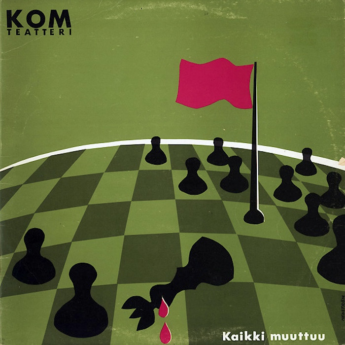 KOM-teatteri • Kaikki muuttuu (Love Records 1974). Kansitaide: Måns Hedström